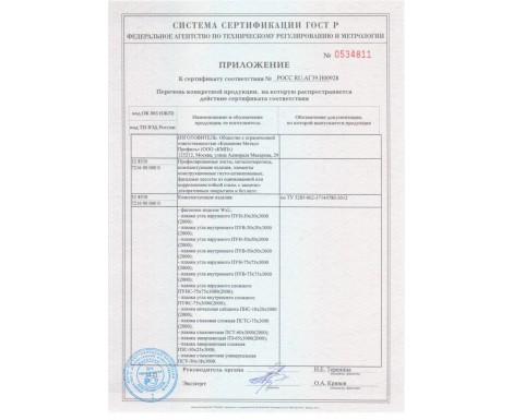 Сертификаты Металл Профиль